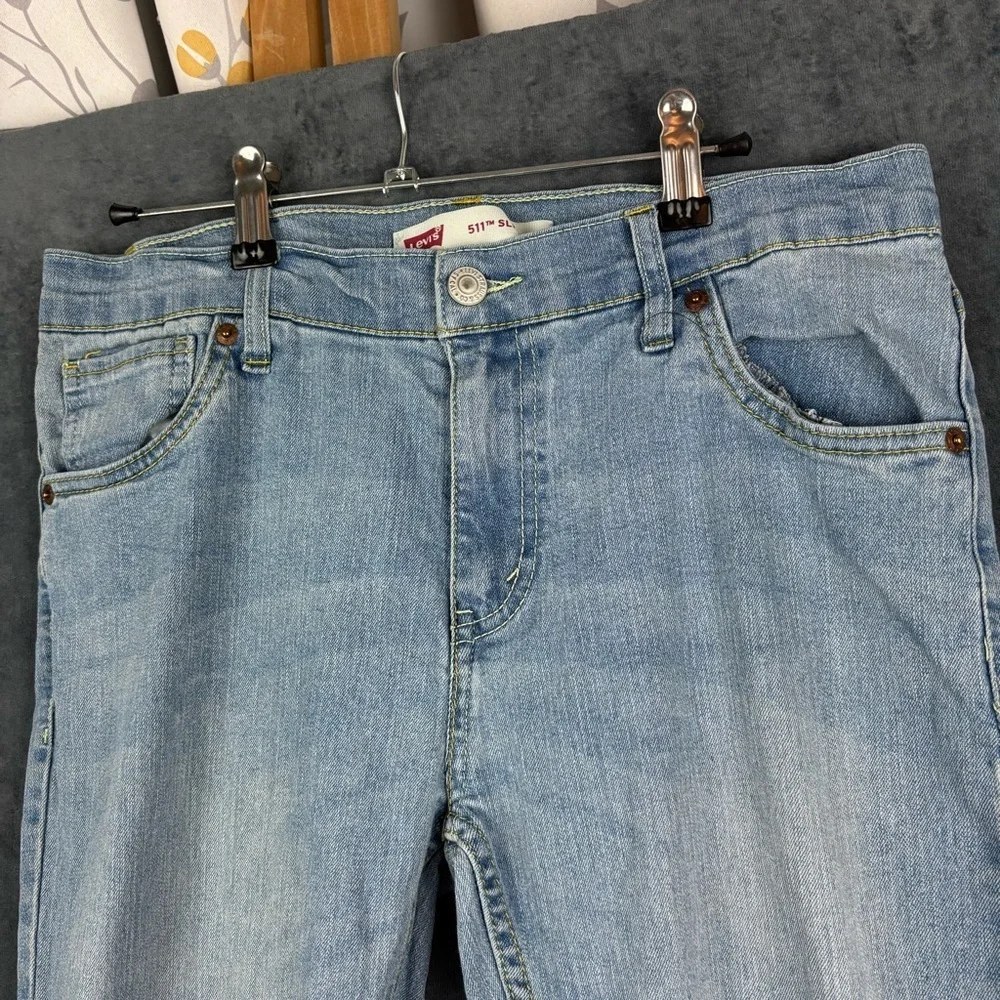 Levi's 511 Slim Straight Leg Light Blue Jeans Sz 18 REG (29 x 29)